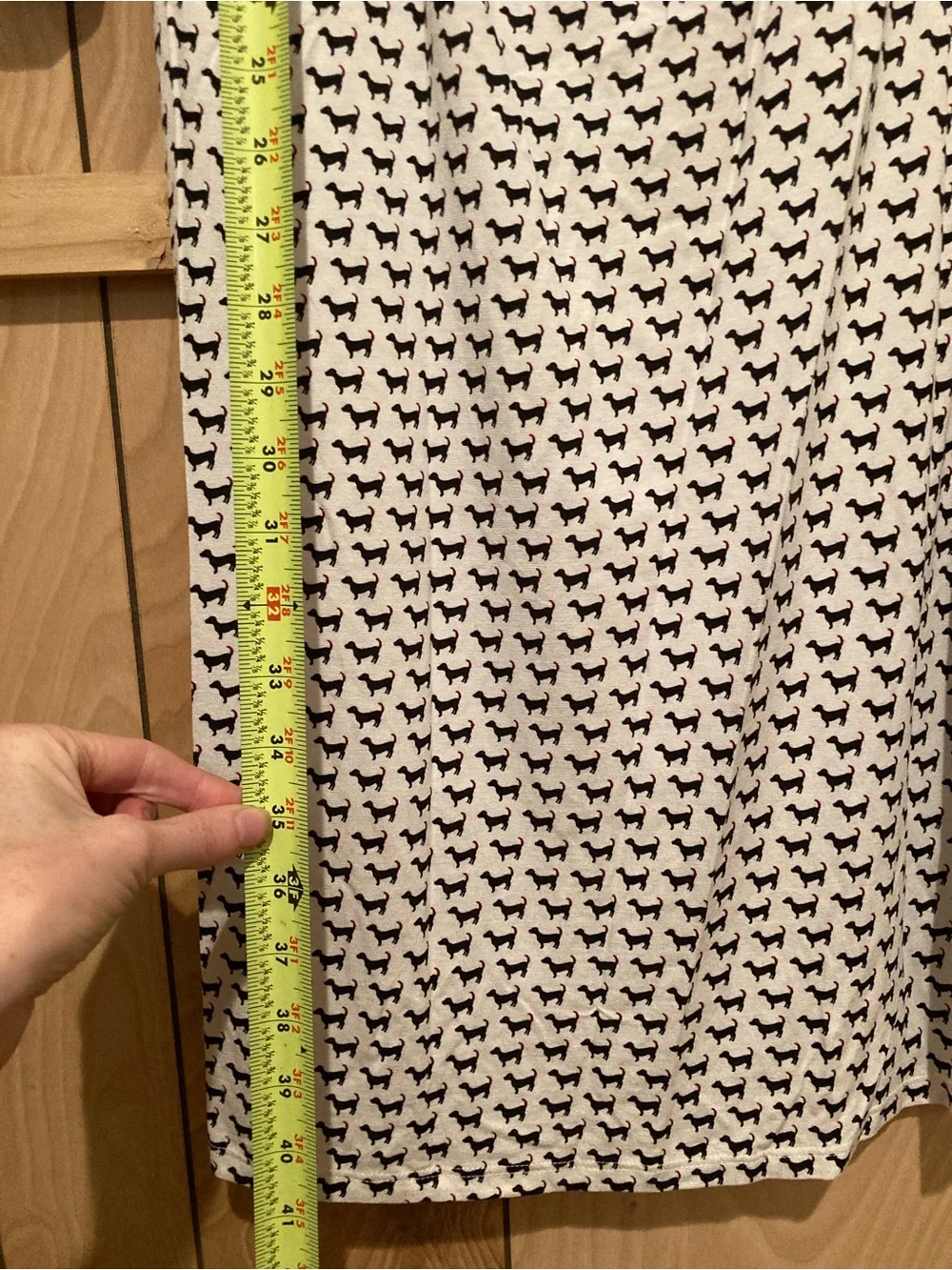 Dog print dress, M, nwt